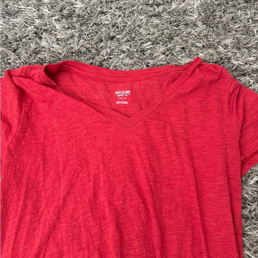 Mossimo Supply Co. Women's Bright Red Short Sleeve Tee
